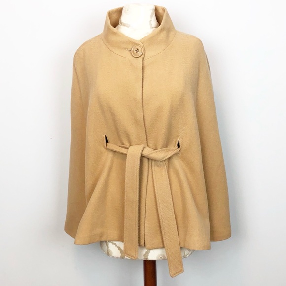 LOFT Jackets & Blazers - Ann Taylor LOFT Wrap Cape With Belt Camel Color